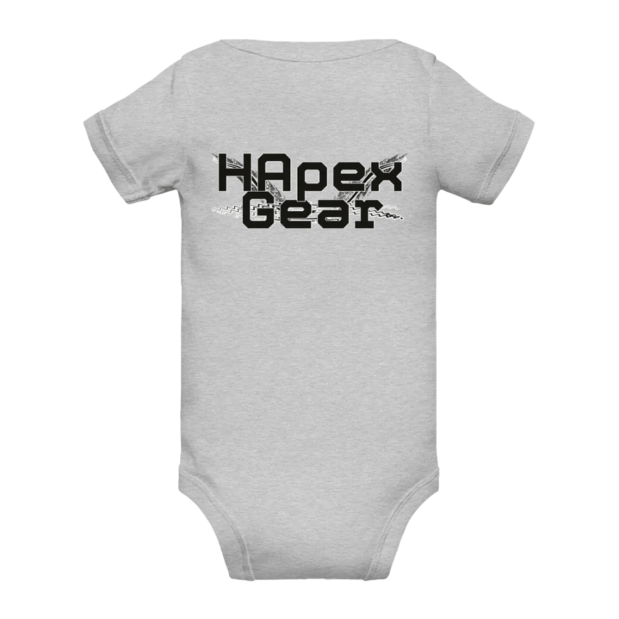 Baby Short Sleeve One Piece - Embroidered - Black HApex Gear Black Logo product image (12)