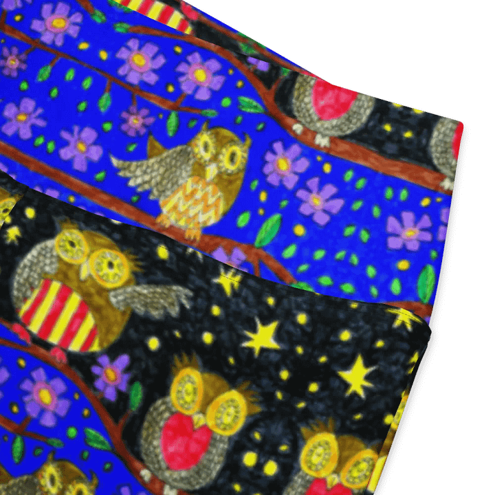 Whimsical Owl Delight Flare Leggings product image (2)