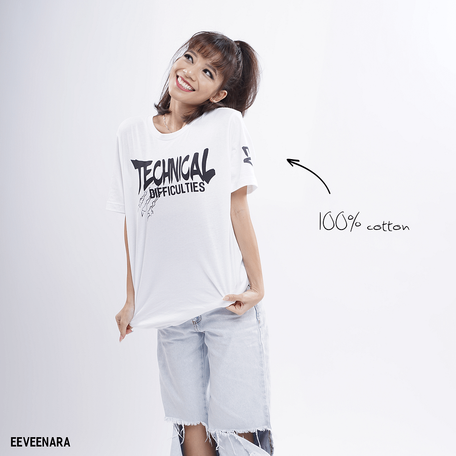TECHNICAL DIFFICULTIES TEE - [WHITE] product image (4)