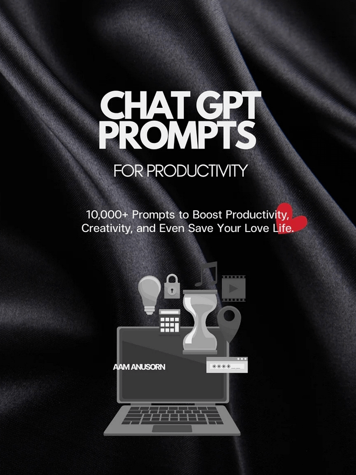 ChatGPT Prompts for Productivity - 15,000+ Prompts to Boost Productivity, Creativity, and Even Save Your Love Life. | E-Book product image (1)