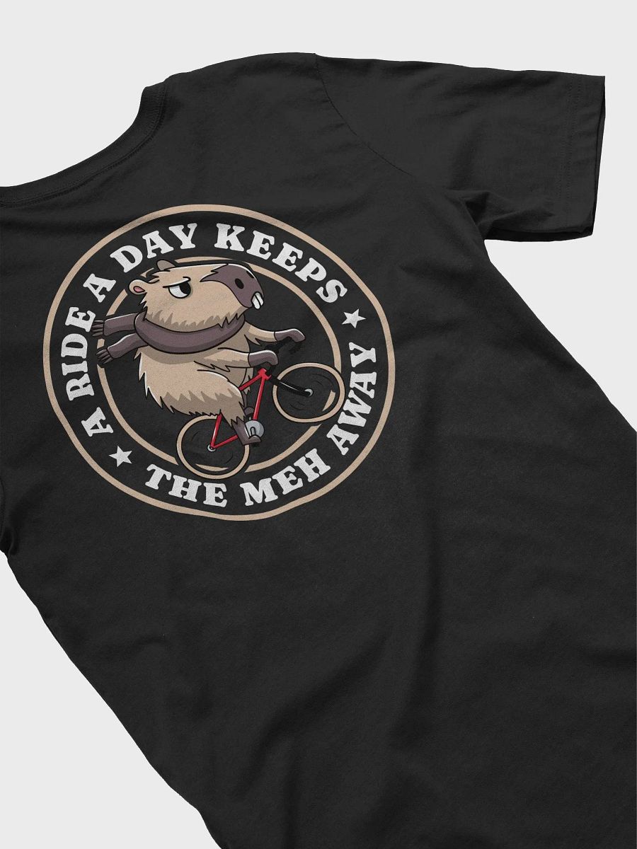 A Ride a Day Keeps the Meh Away- Capybara Cycling T-Shirt – Funny Bike Rider Tee product image (4)