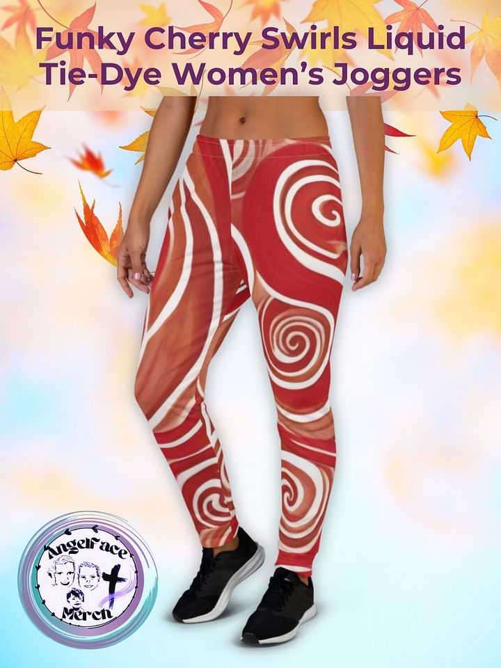 Funky Cherry Swirls Liquid Tie-Dye Women's Joggers product image (1)
