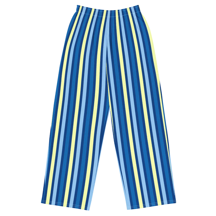 Blue Stripe Wide-Leg Pants product image (1)