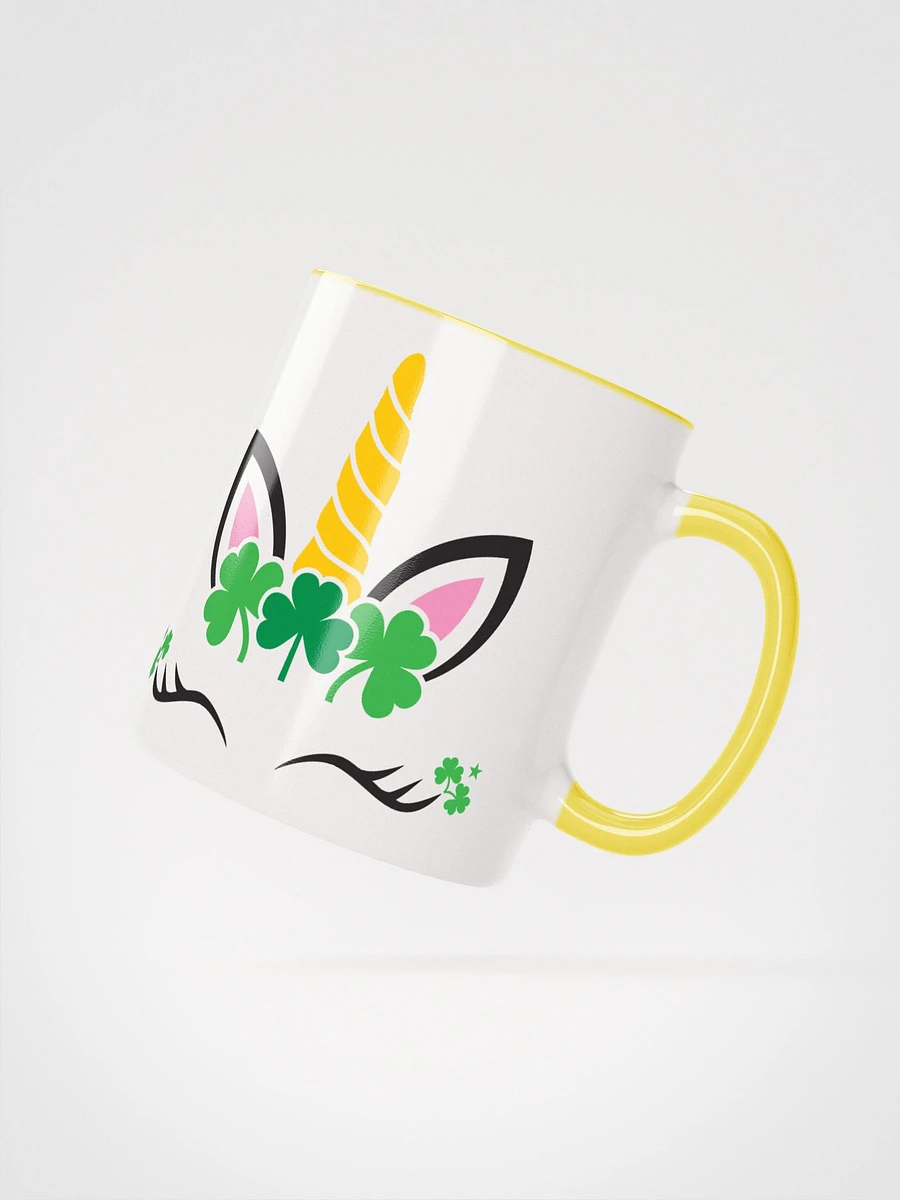 Irish Unicorn ☘️ Peek-a-Boo Coloured Stem Ceramic Mug product image (3)