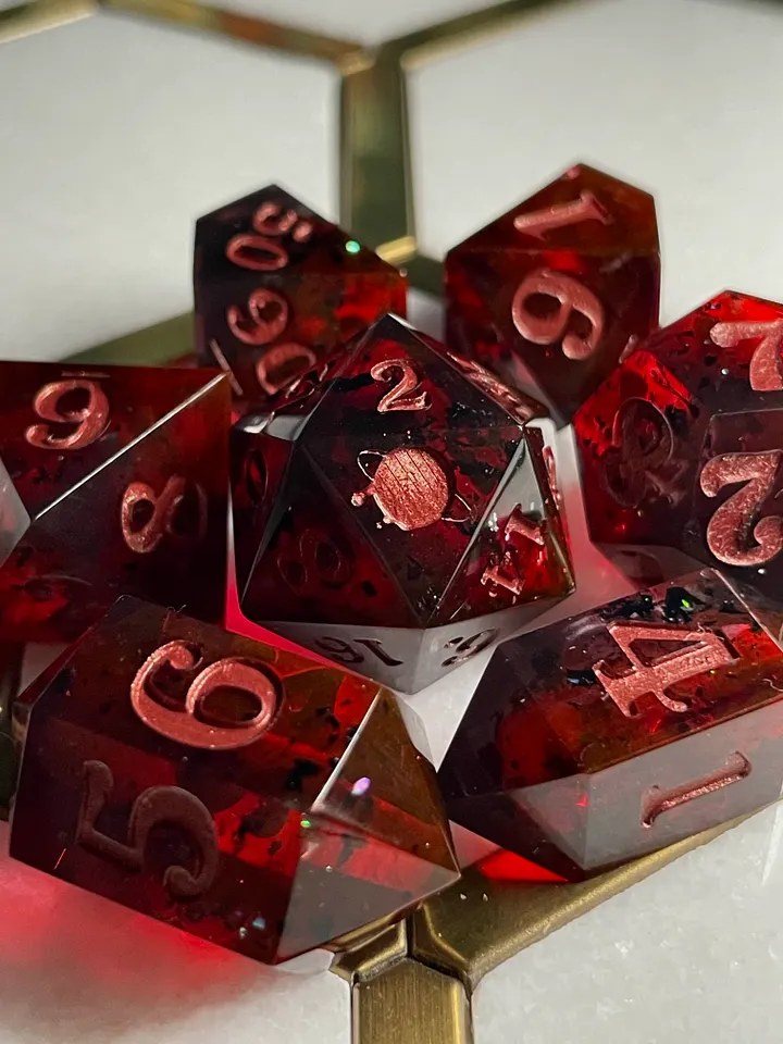 "The Omen" 7pc Dice Set product image (1)