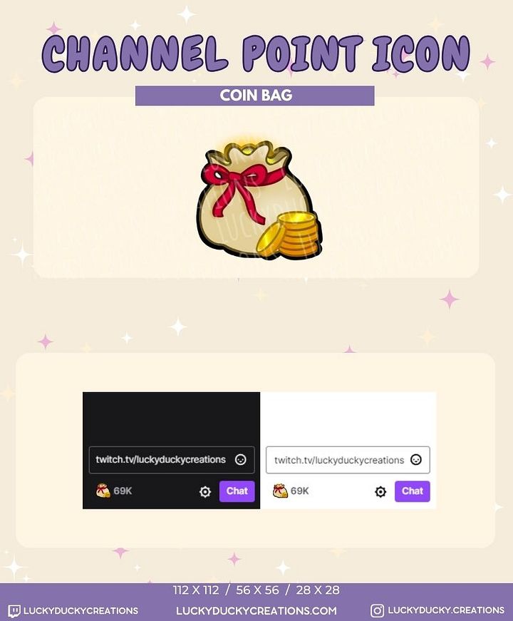 Coin Bag Channel Points Icon product image (1)