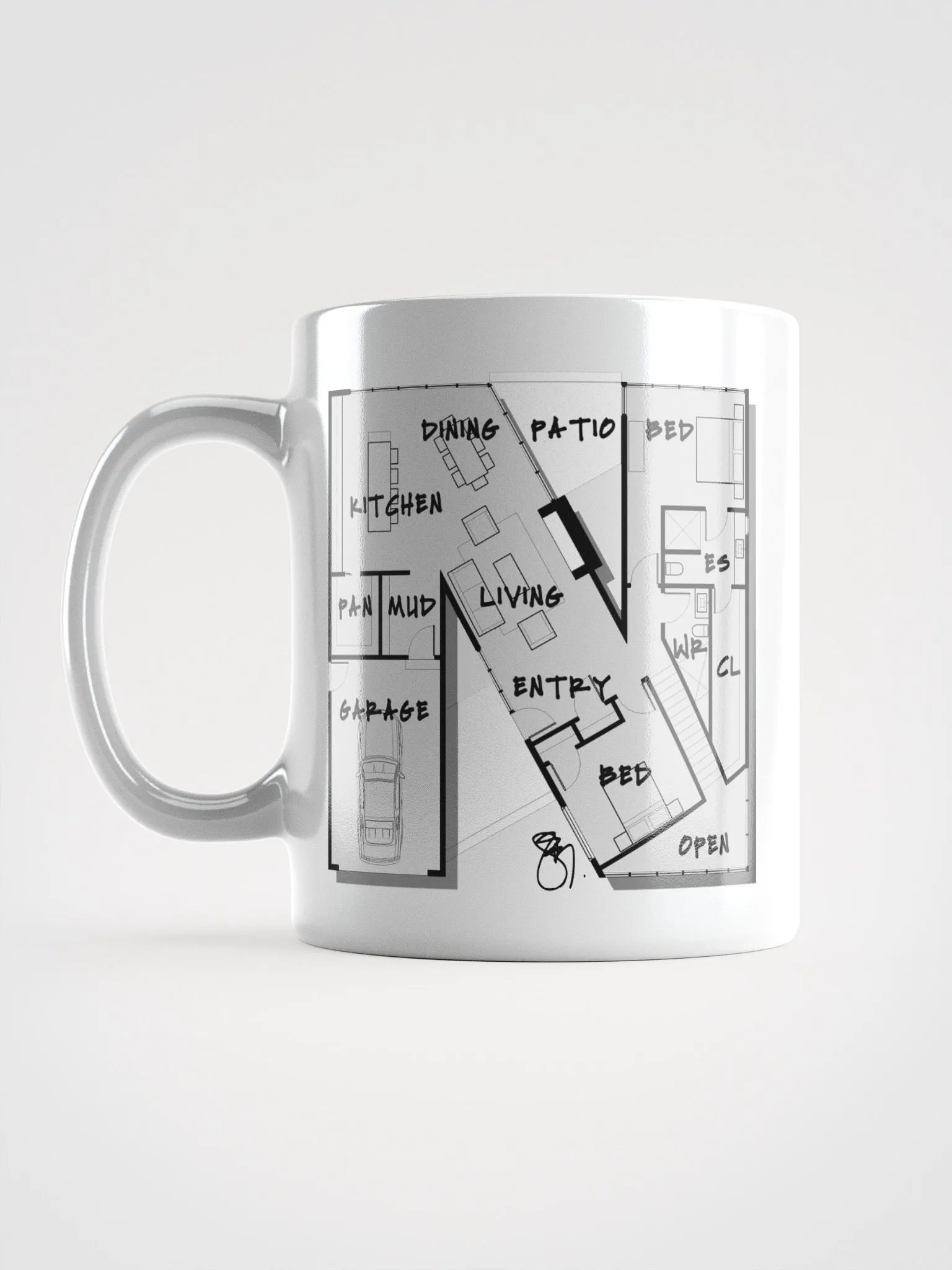 Alphabet Floor Plan Mug - N product image (1)
