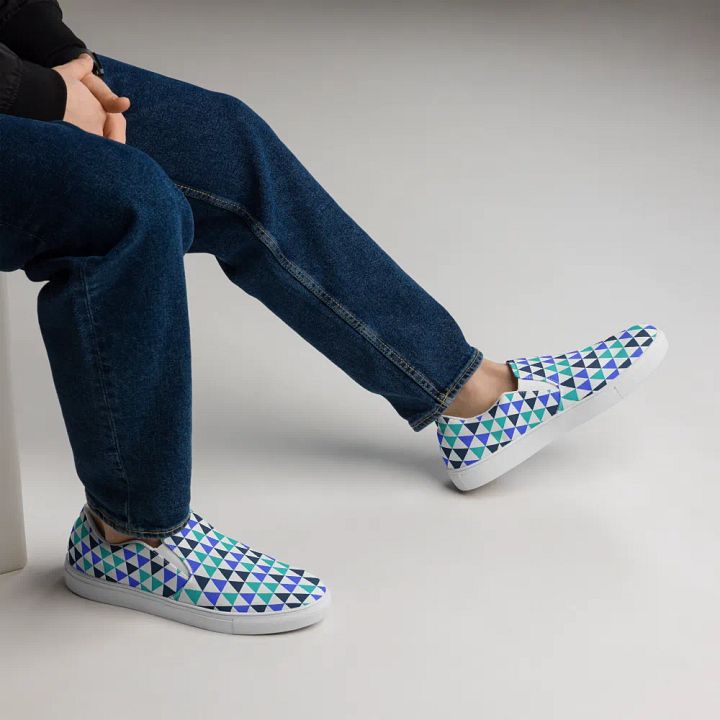 Geometric Triangles Fusion Slip-On Shoes product image (1)