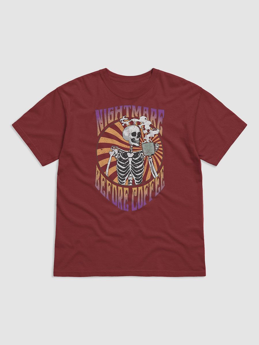 Nightmare Before Coffee Skeleton Drinking Coffee T-Shirt | Funny Fall and Halloween Skeleton Design for Coffee Lovers product image (8)