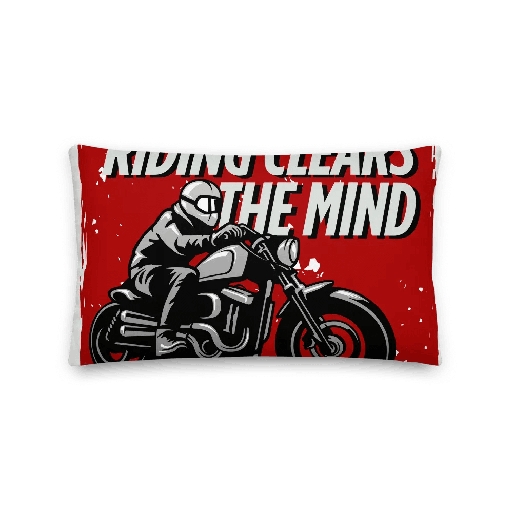Ride into Comfort with 'MIND CLEAR' Premium Pillow| Riding clears the mind. product image (2)