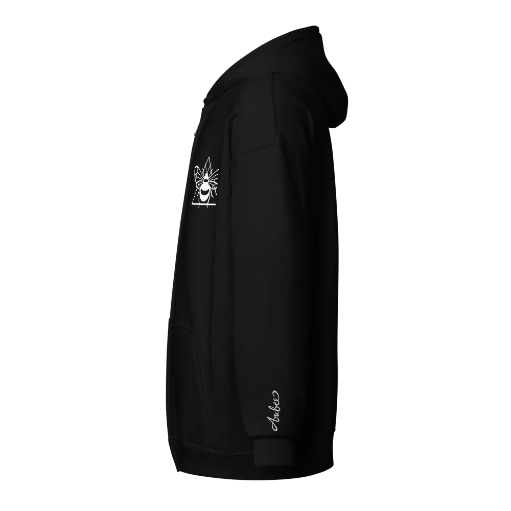 aribee embroidered sleeve zip hoodie product image (7)