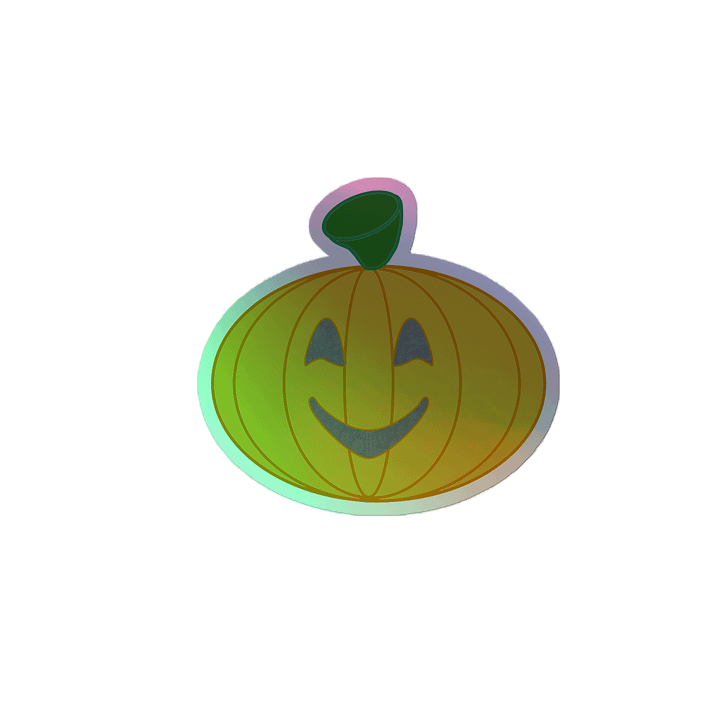 Cheerful Pumpkin Holographic Sticker Sheet product image (2)