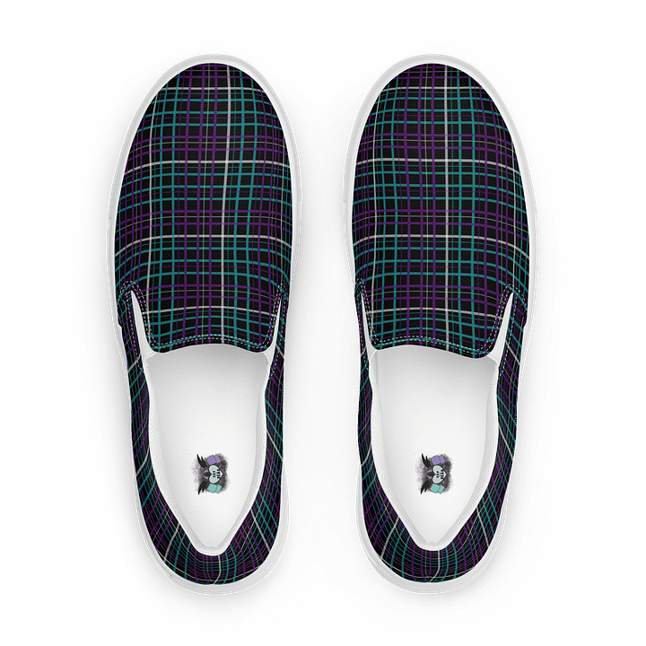 Black Plaid Women's Slip-On Shoes product image (1)