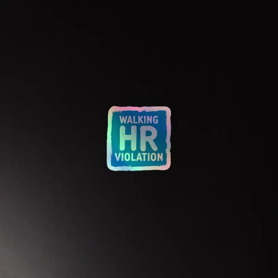 Walking HR Violation Holographic Sticker Sheet product image (2)