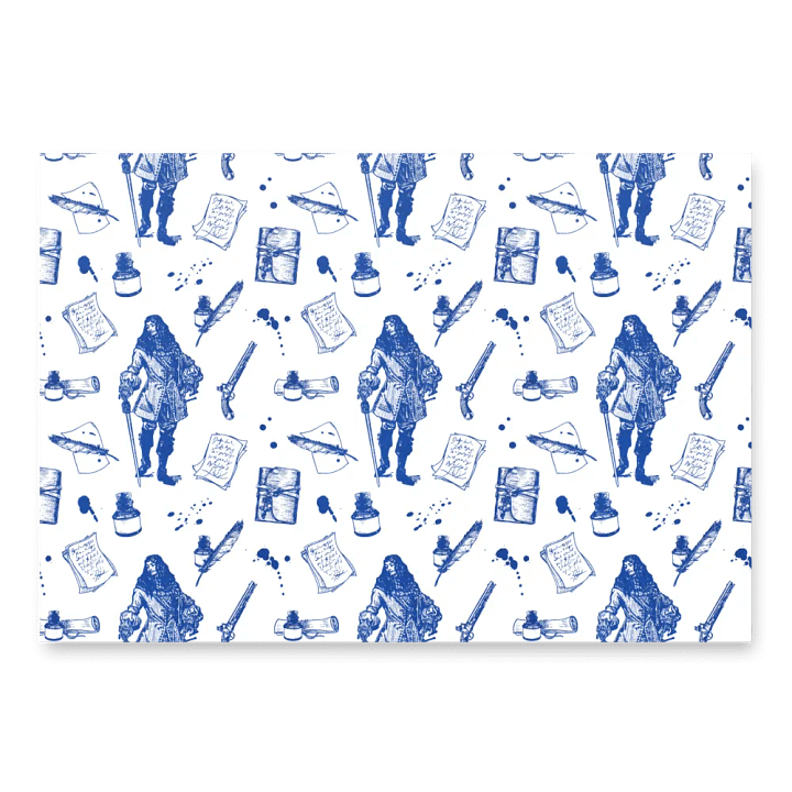 The Ship's Poet Wrapping Paper In Colonial Porcelain product image (1)