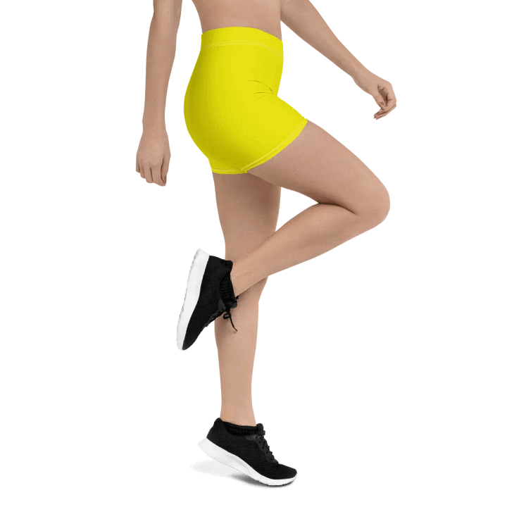 Lemon Yellow Tight Shorts product image (2)