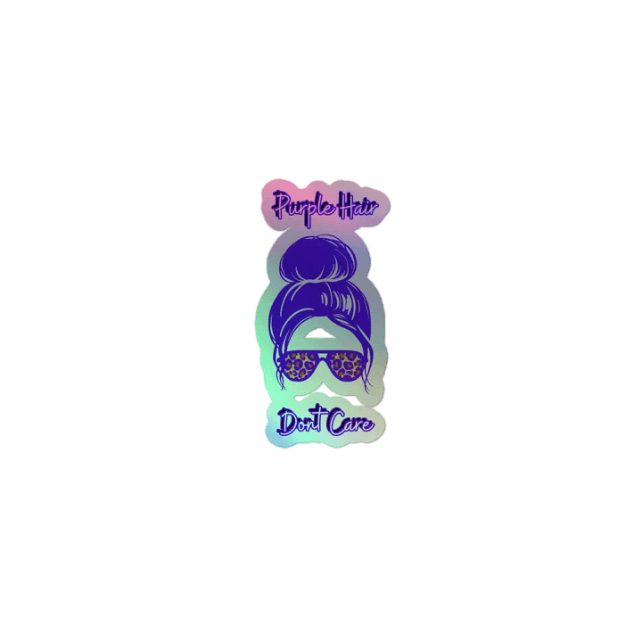 Purple Hair Don't Care Sticker Sheet product image (1)