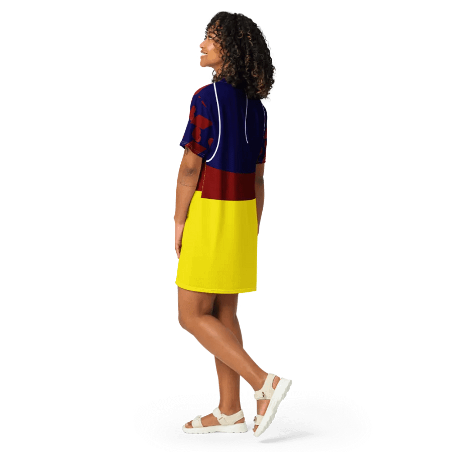 Princess Bounding T-Shirt Dress Blue and Yellow product image (3)