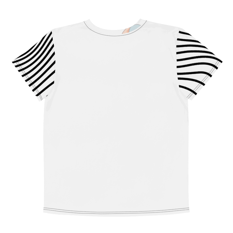 KIDS- GIRL TEE -BABY ELEPHANTS ( WHITE) - All-Over Print Youth Crew Neck T-Shirt product image (2)