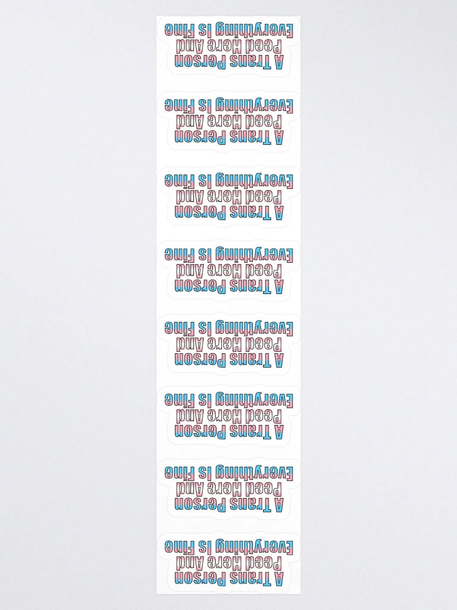 A Trans Person Peed Here Sticker Sheet product image (3)