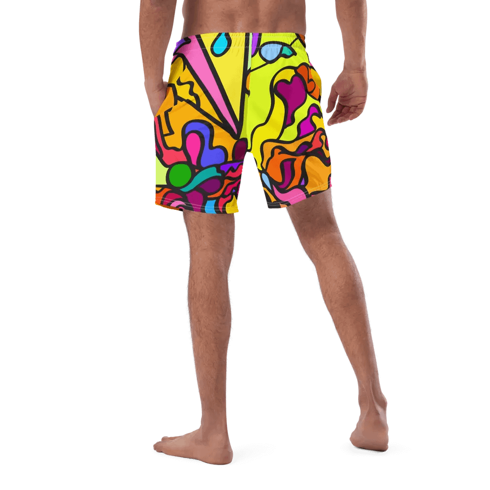 Vibrant Swirls All-Over Swim Trunks - Wave at Sunset product image (5)