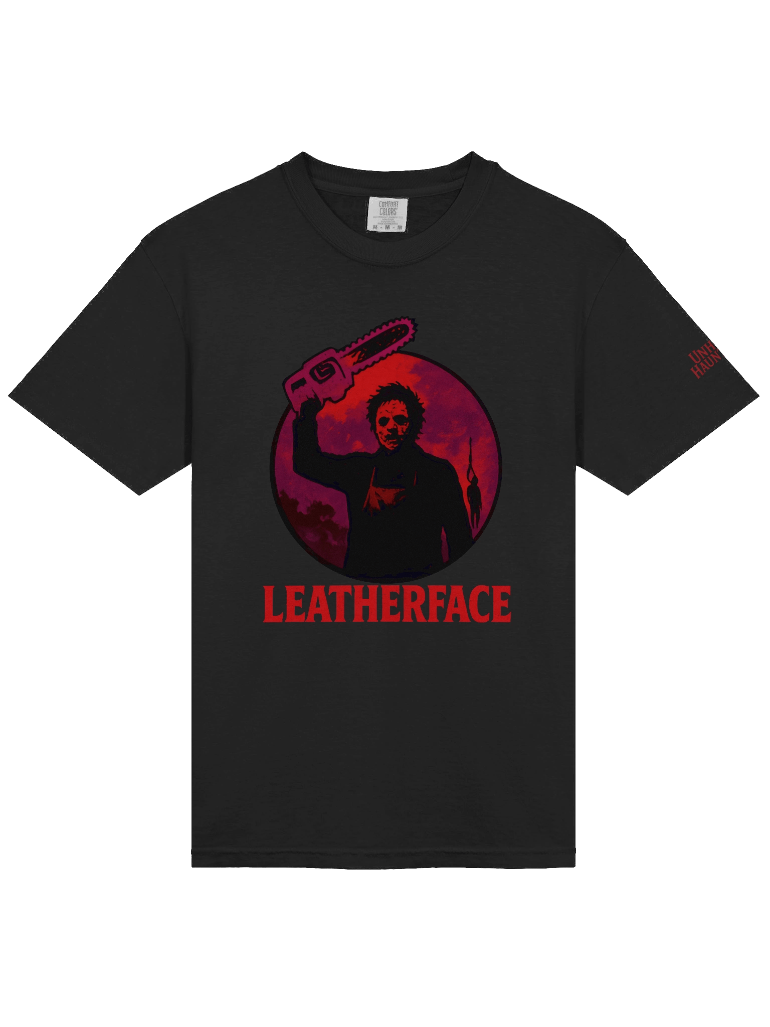 Unholy Hauntings Leatherface Black Tee product image (3)