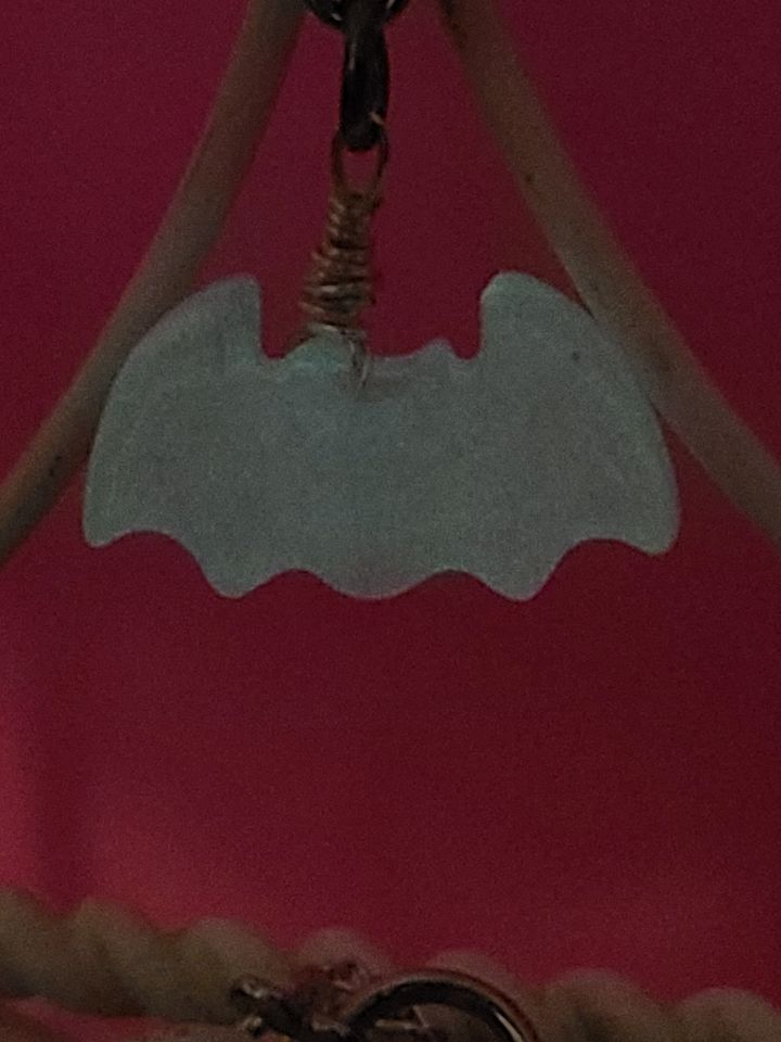 Glow in the Dark Pink Bat wire wrapped Choker necklace product image (2)