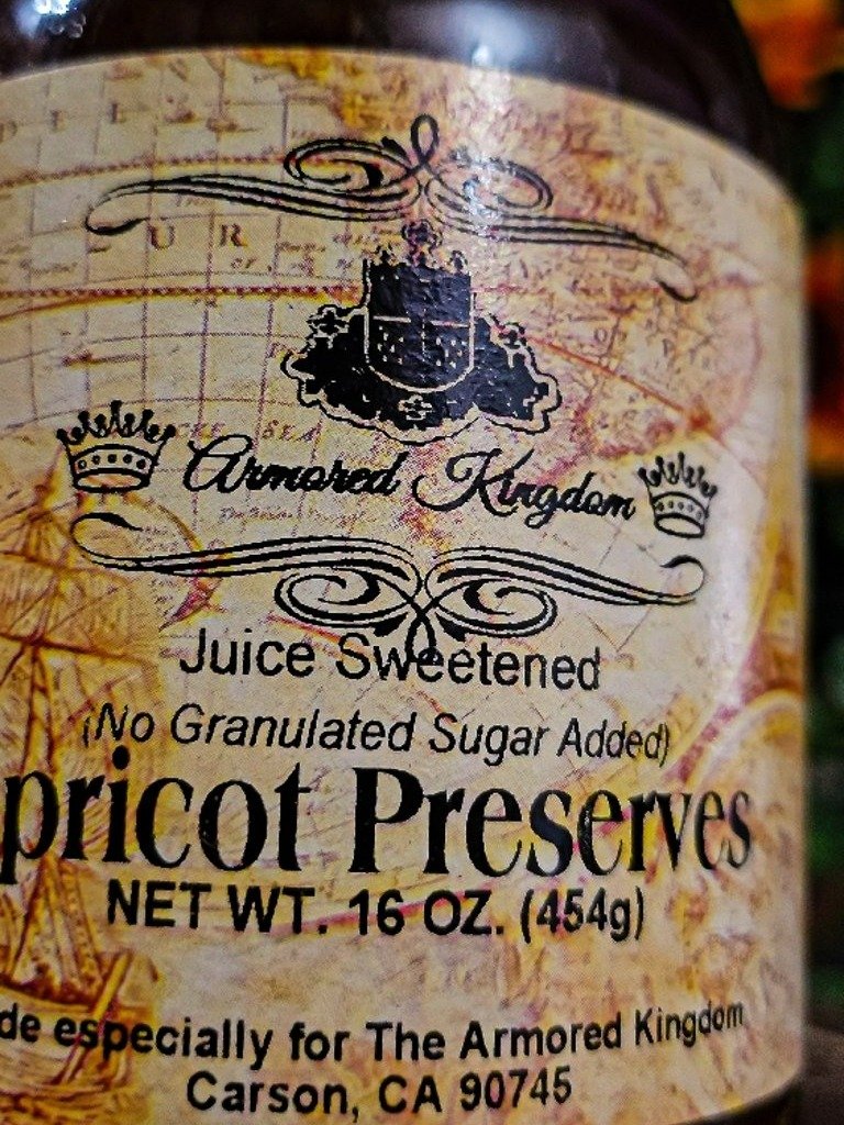 The Armored Kingdom Apricot Jam Preserves 16oz Gourmet Sweet & Tangy Harmony Royal Delight product image (4)