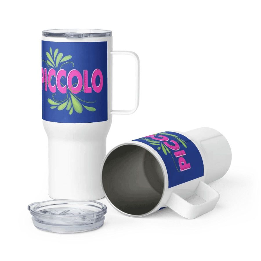Flute Flourish Travel Mug with Handle - Piccolo product image (5)