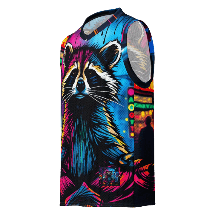 Zen Raccoon Jersey style tank top product image (1)