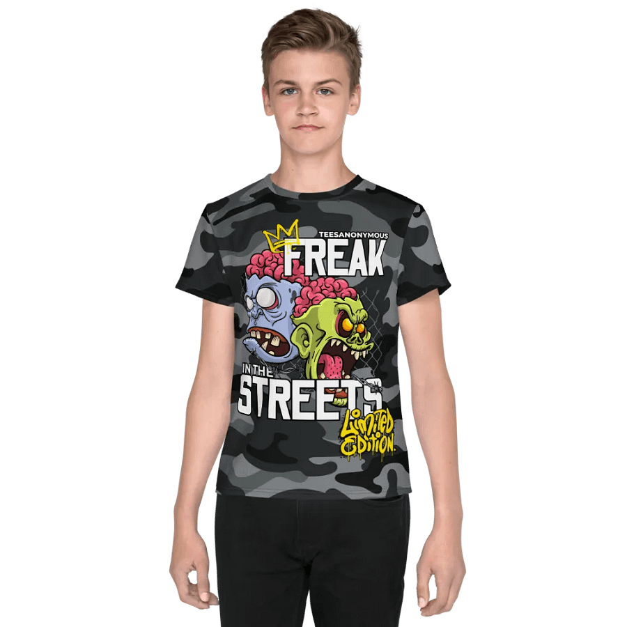 Youth Graphic Tee – Freak in the Streets v9 product image (3)