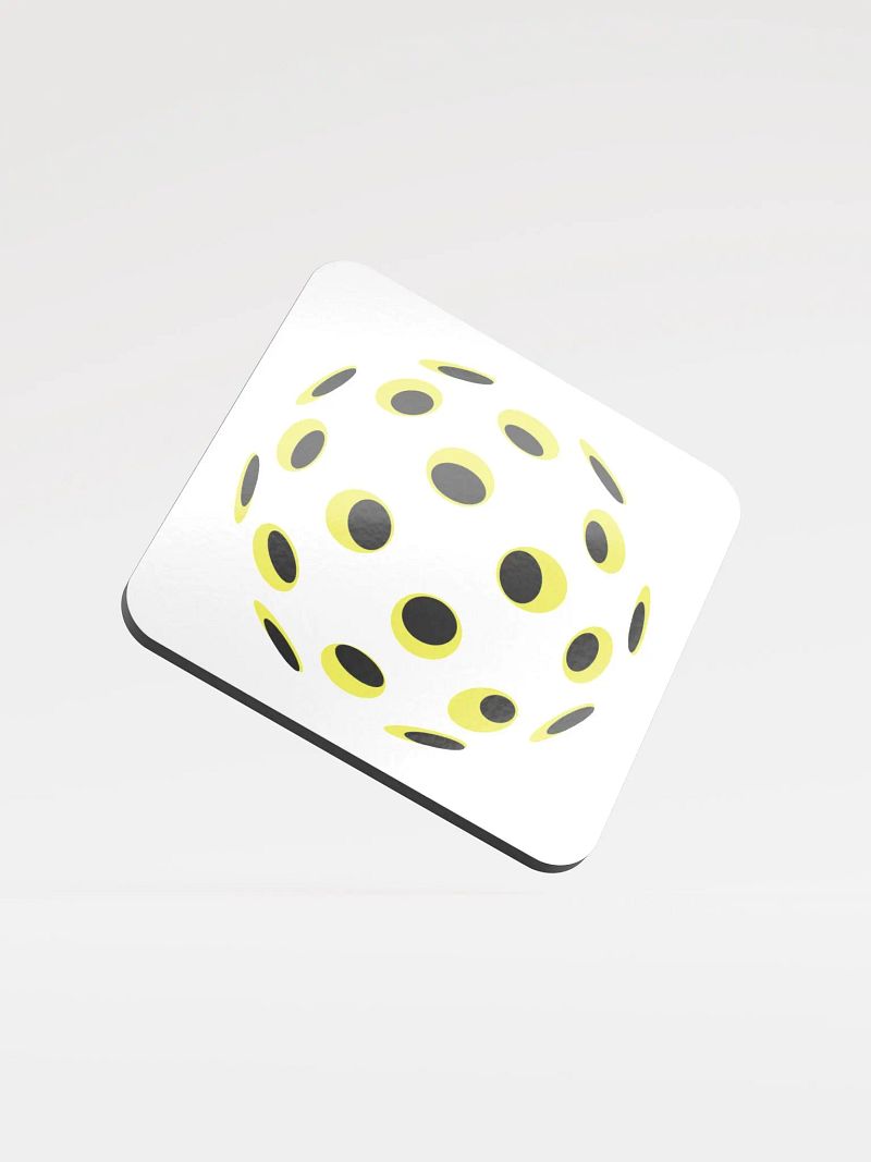 Pickleball Spiral Sunburst Cork Coaster