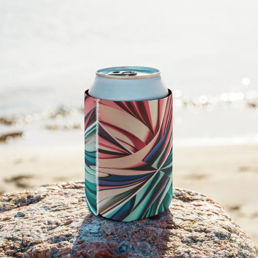 Graphic Grove Neoprene Can Cooler - Vibrant Abstract Swirl Design product image (9)