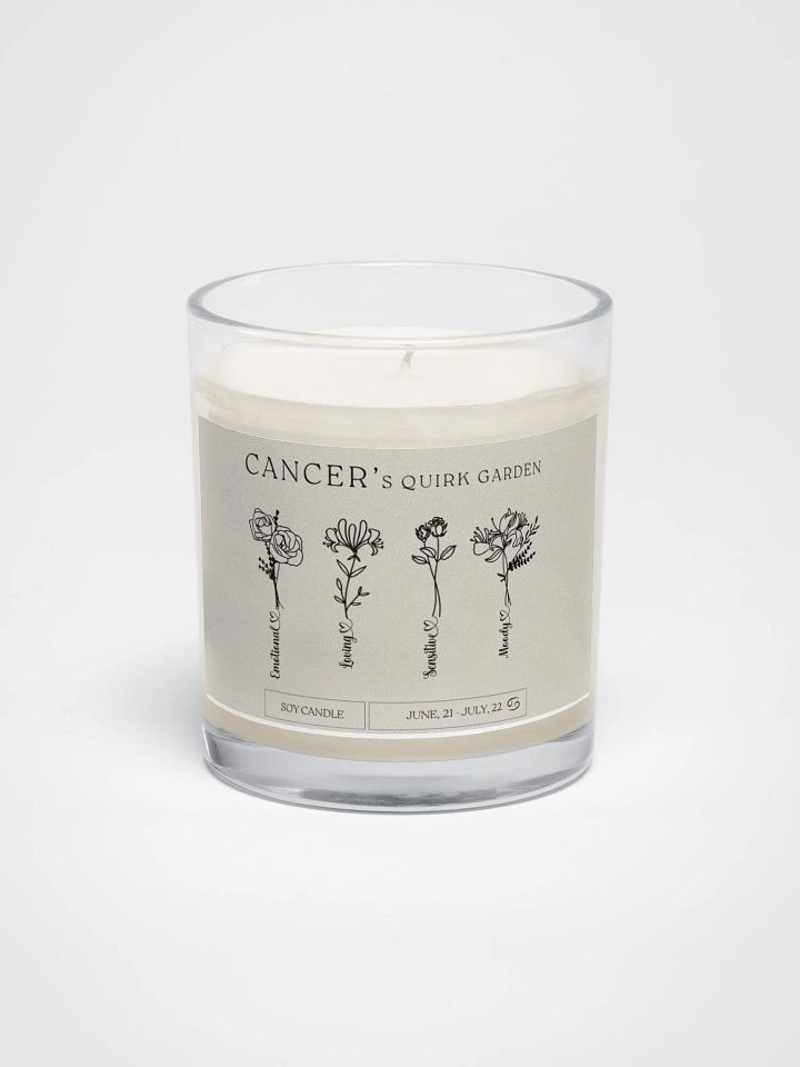 Minimalist Month Flower Cancer Vegan Soy Wax Candle product image (2)
