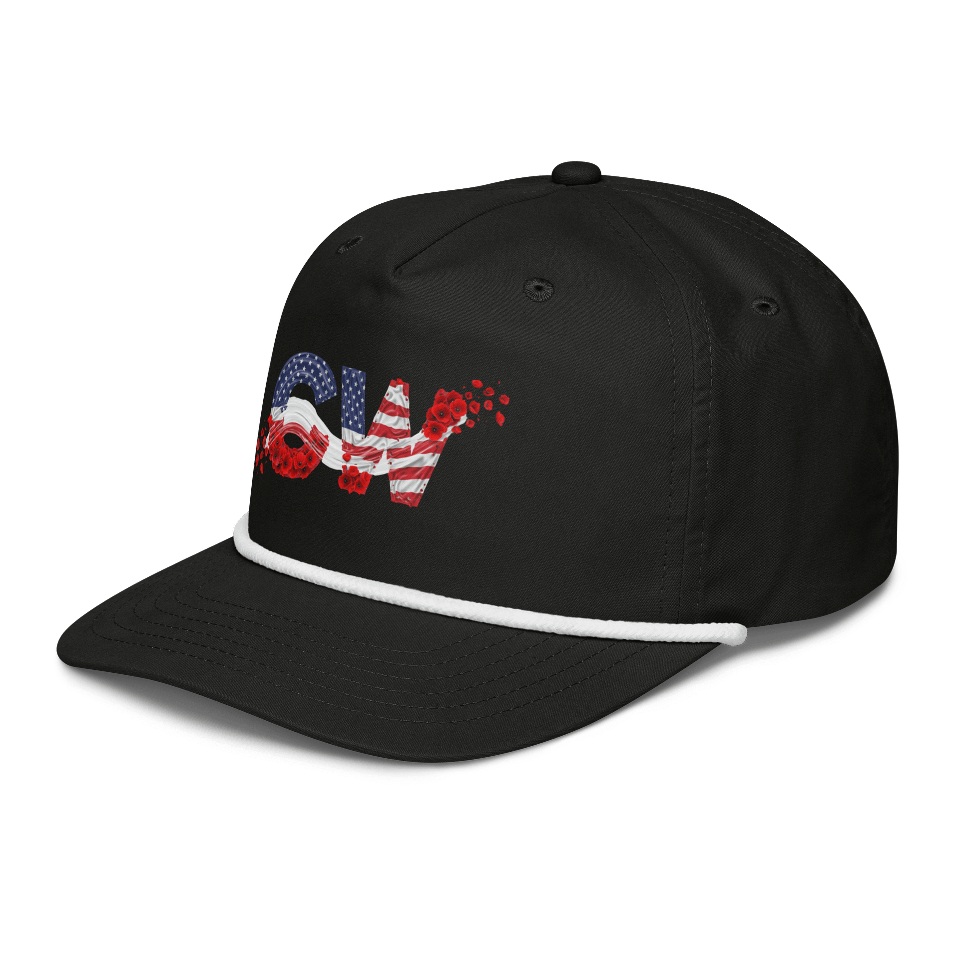 Patriotic Floral Golf Rope Cap product image (6)