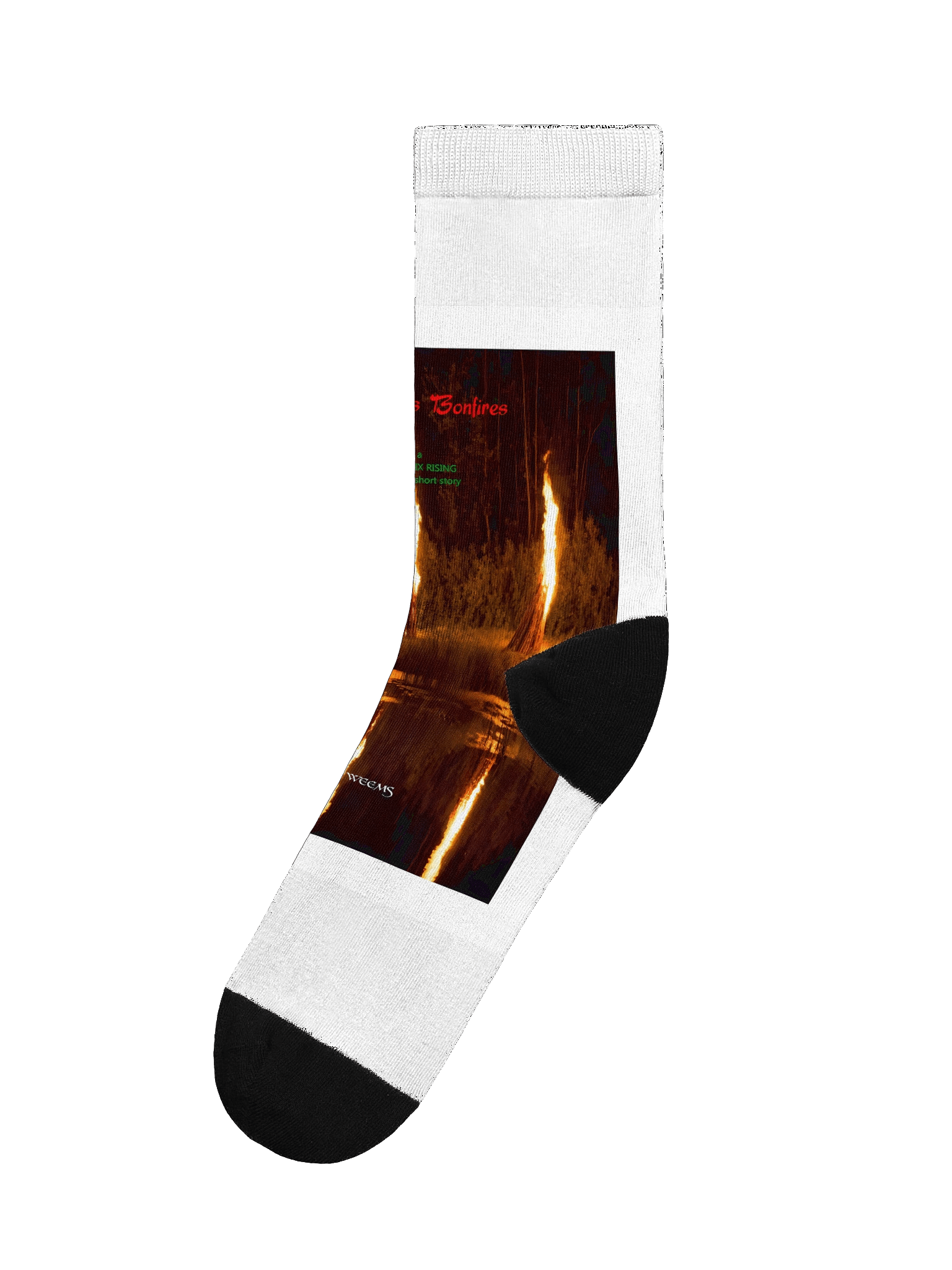 Christmas Bonfires EcoArt Crew Socks product image (1)