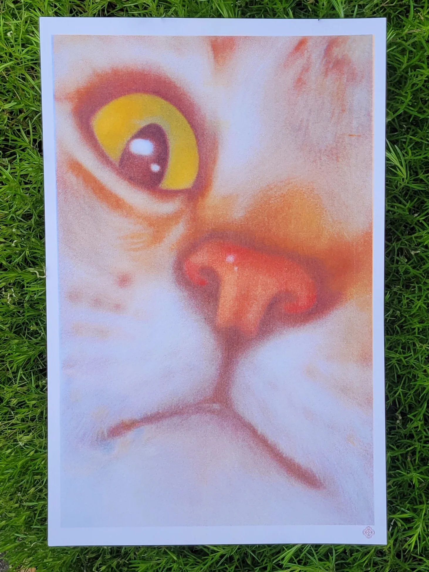 Big Cat Face Riso Print product image (1)