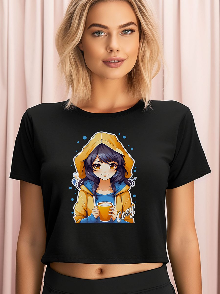 Cozy Kawaii Anime Girl v2 - AS Colour Women's Premium Crop Top product image (1)