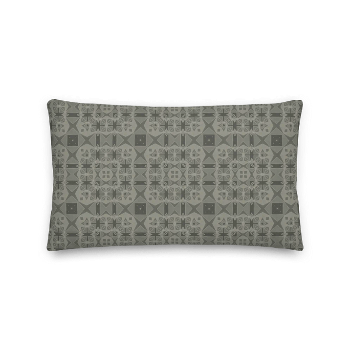 Gray tartan premium pillow (Reversible and in 3 sizes/shapes) product image (2)