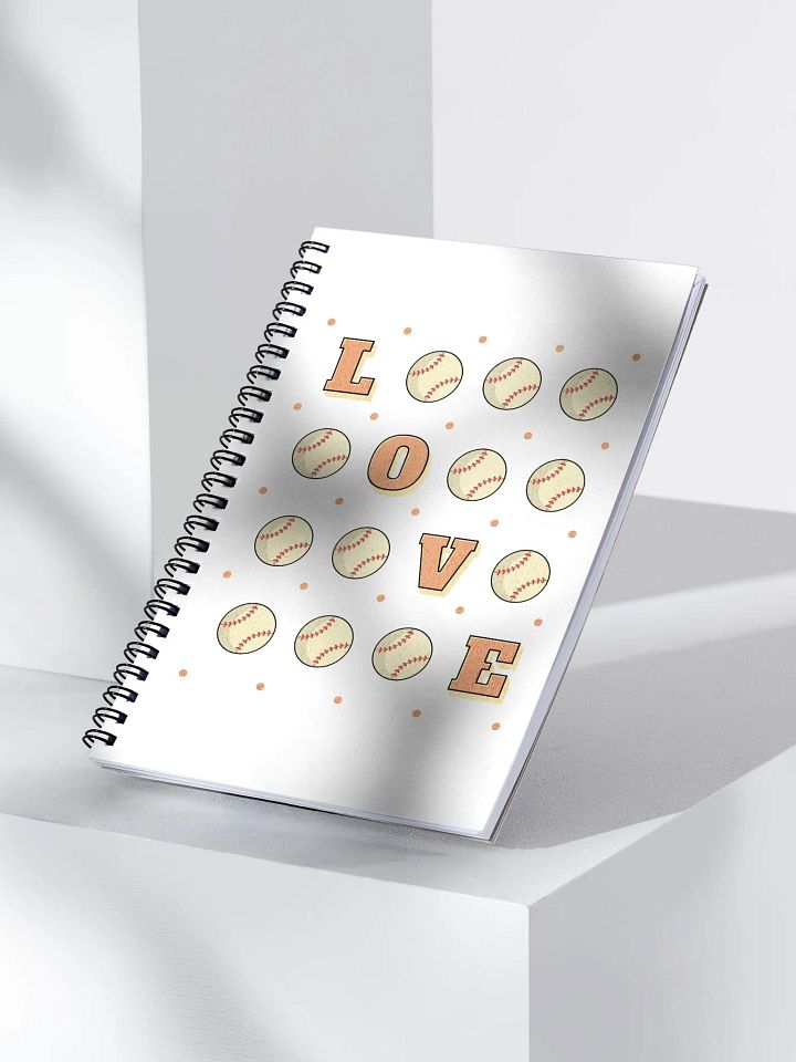 Love Baseball Square Letters Spiral Notebook product image (2)