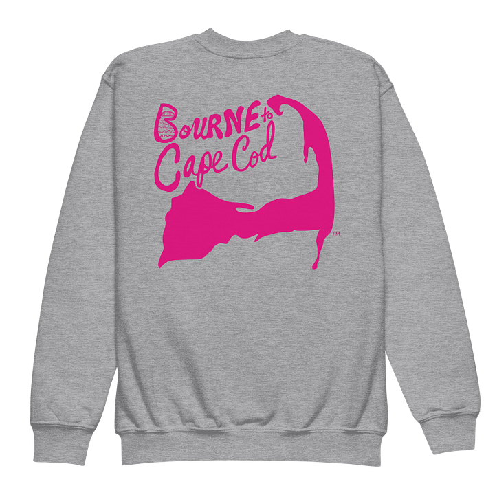 Girls' | Cape Cod Crew | DTG Vintage Print | BRN.2C.C.™ Youth Sweatshirt | BOURNE to Stand Out™ product image (2)