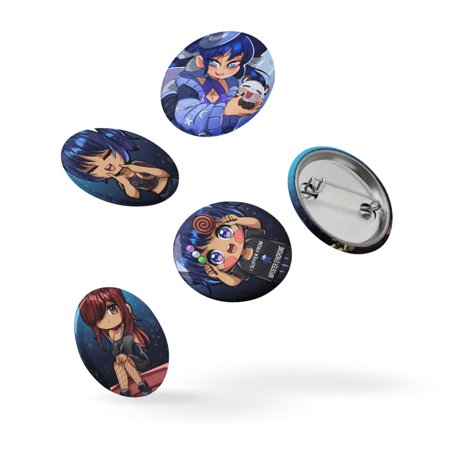 Whimsical Moonlit Friends Pin Button Set product image (6)