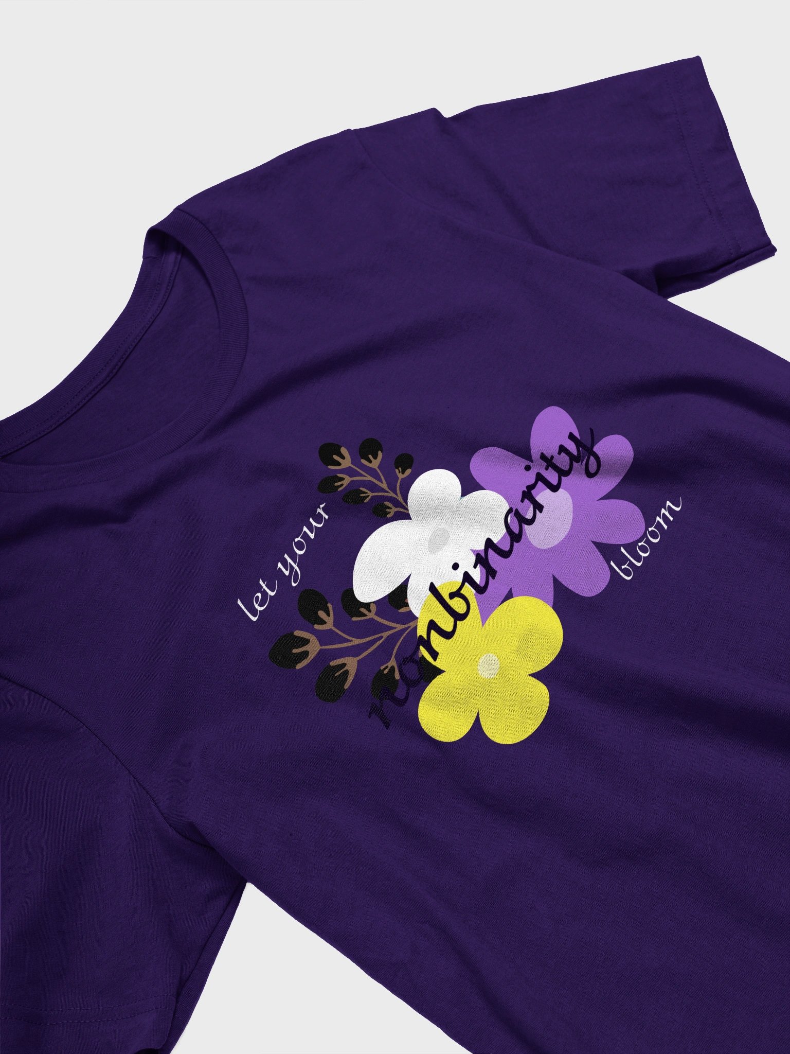 let your nonbinarity bloom t-shirt product image (3)