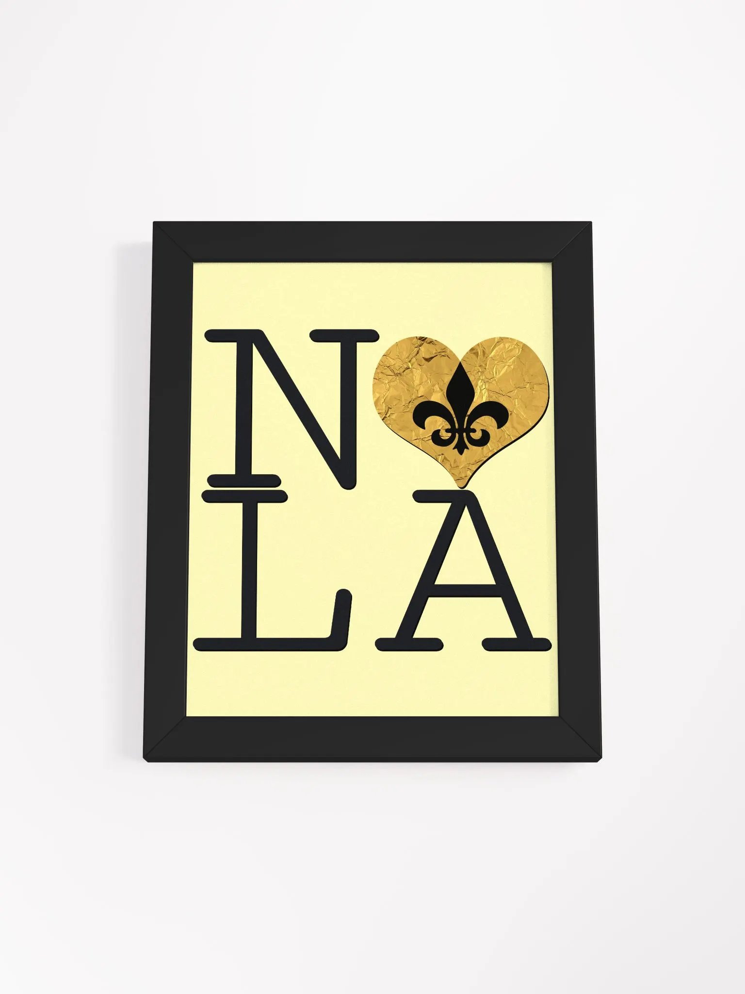 I LOVE NOLA **BIGSHOT POSTER BLACK & GOLD EDITION** (GOLD WRAP HEART + IMAGE POP) product image (4)