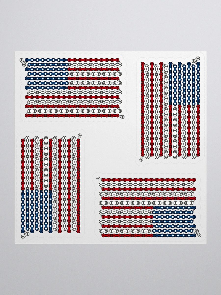 USA 50 States Bike Chain Flag Sticker 4 Pack product image (1)