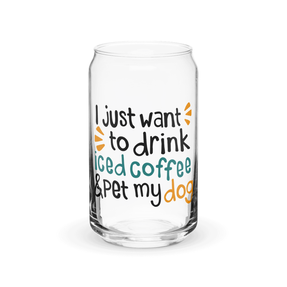 Iced Coffee & Dog - Can-Shaped Glass product image (1)