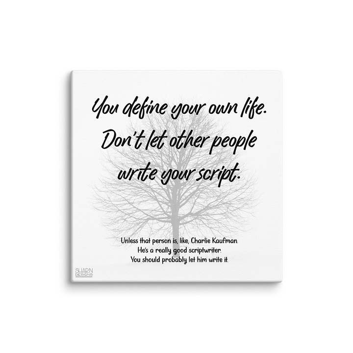 Write Your Script Demotivational Canvas product image (1)