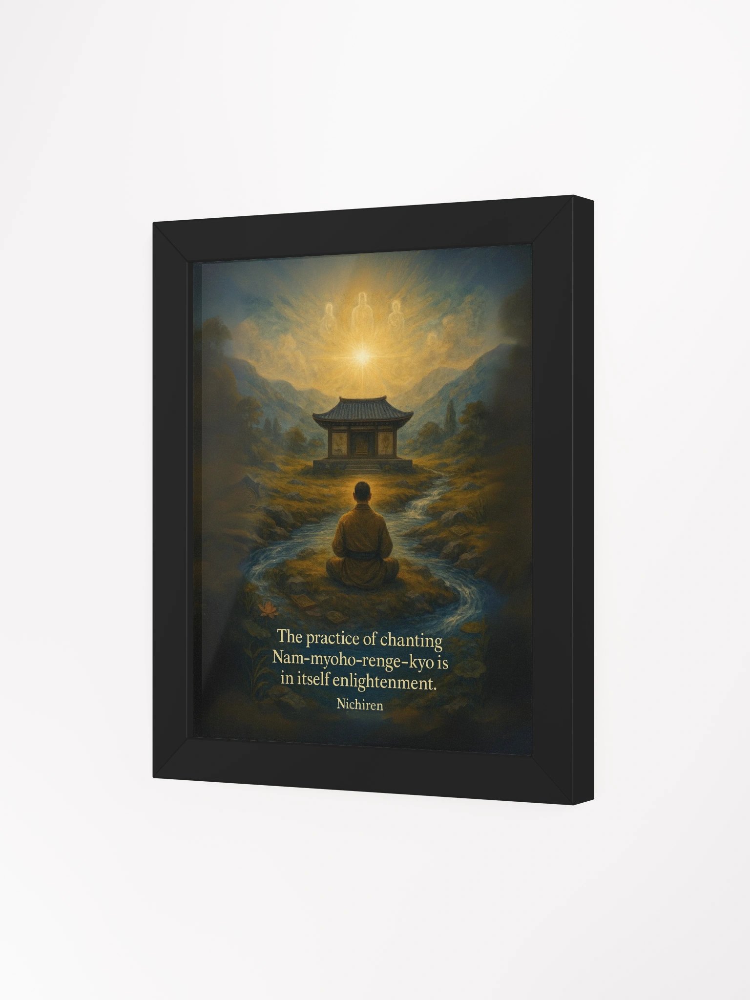 Nam-myoho-renge-kyo Is Enlightenment – Nichiren Framed Poster for Daily Practice product image (3)