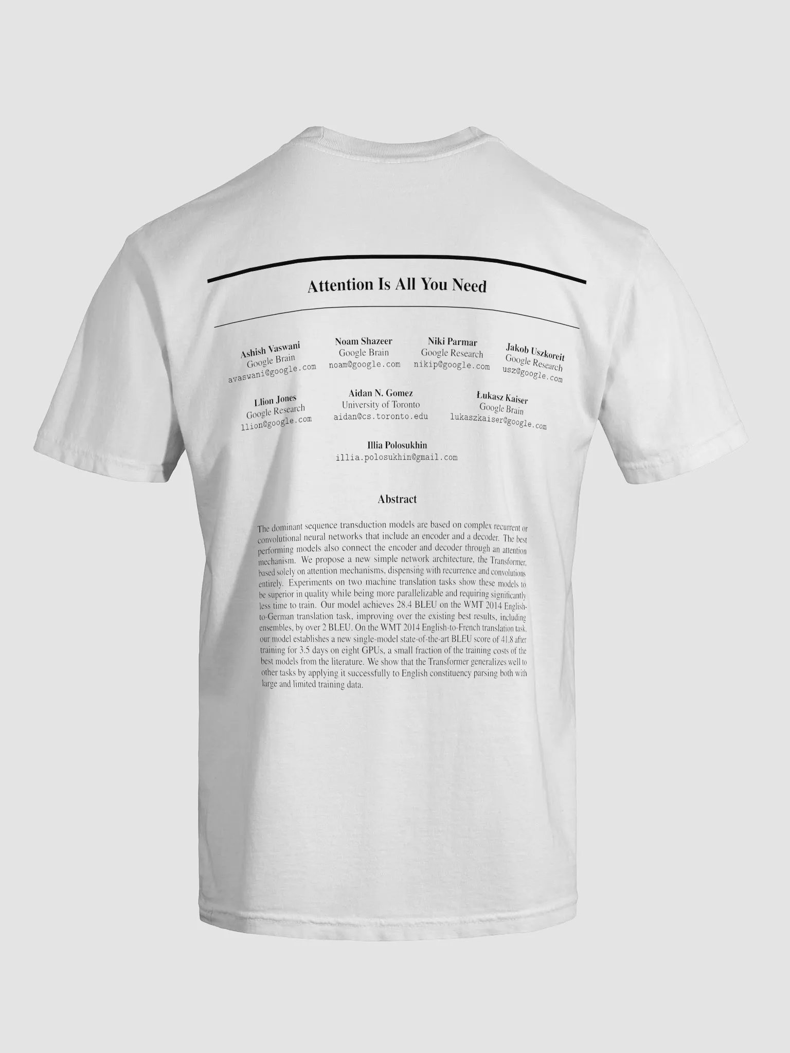 Attention Is All You Need T-Shirt product image (36)
