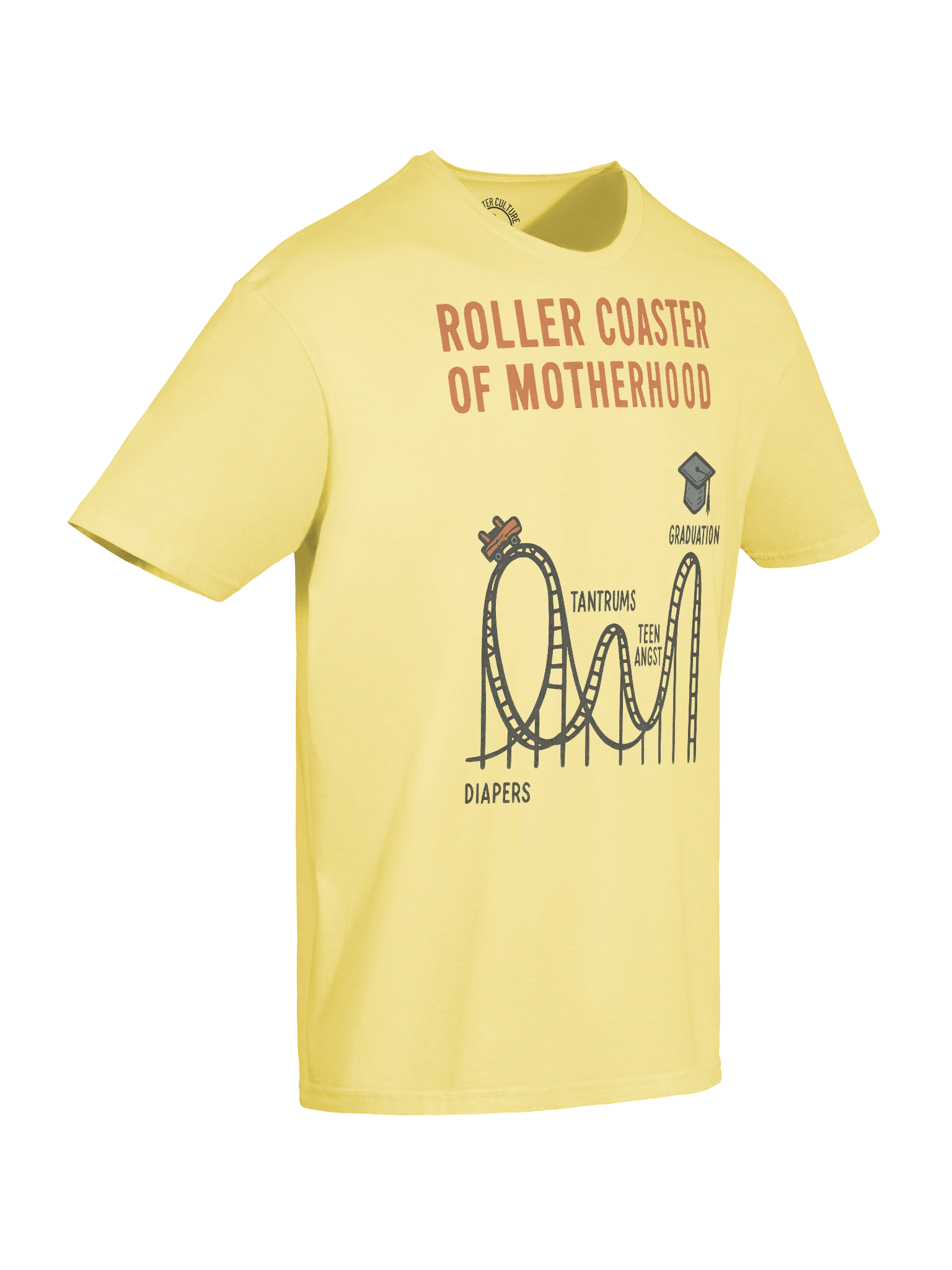 Roller Coaster of Motherhood Funny Mom Life T-Shirt – Diapers to Graduation Ride product image (57)
